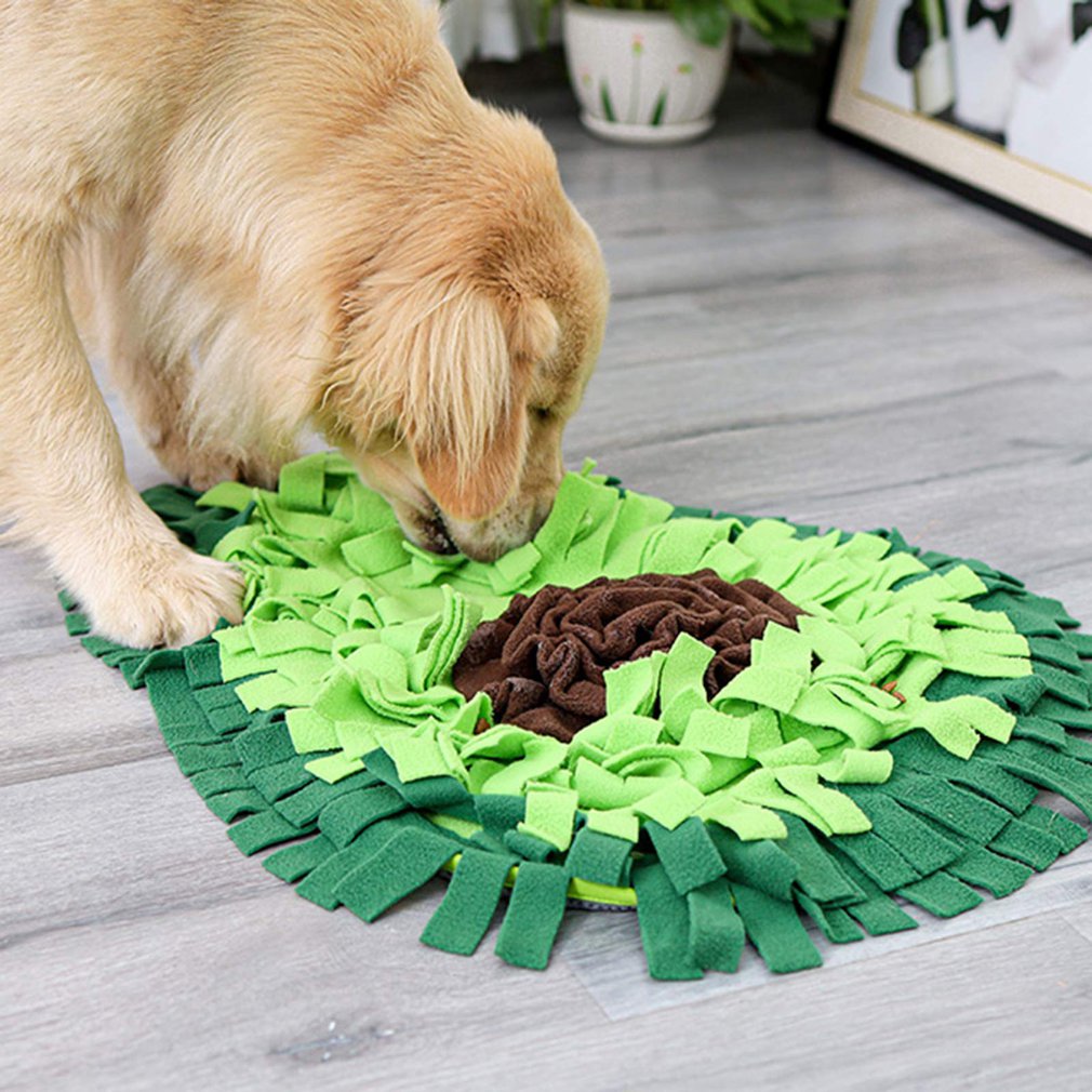 Washable Pet Snuffle Mat Slow Feeding Dog Food Dispensing Mat Pet Nosework Training Mat Avocado Shaped Dog Supplies