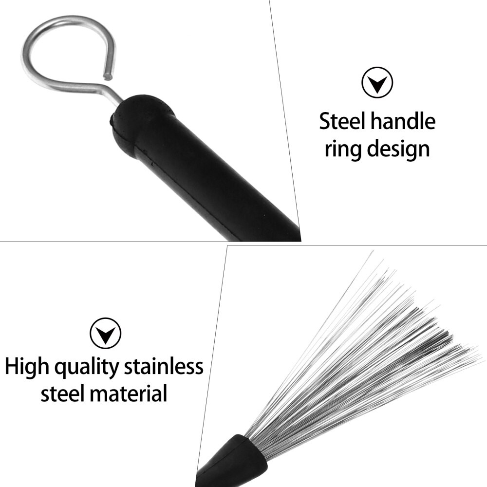 1 Pair Retractable Drum Brushes Drum Wire Brushes Drum Sticks Brush with Bag