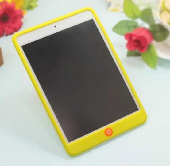 Funda protectora de goma sólida para iPad Air 1 funda de silicona A1474 A1475 Candy cubierta a prueba de golpes para iPad Air 1 funda de goma 9,7'': Yellow