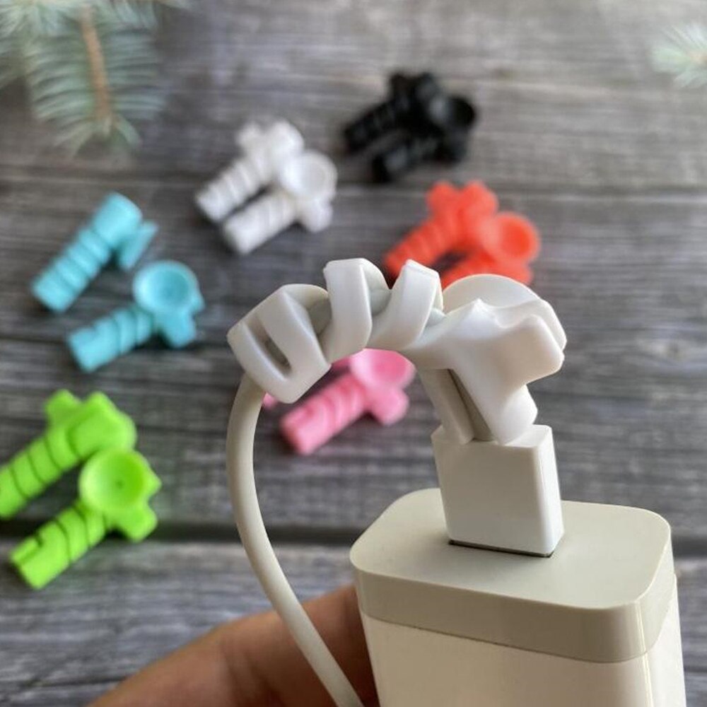 10er- set ( (4 stück/set) ladekabelschutz für handykabel, kabelhalterabdeckung, kabelaufwickler für ladegeräte, kabelmanagement, kabelorganisation