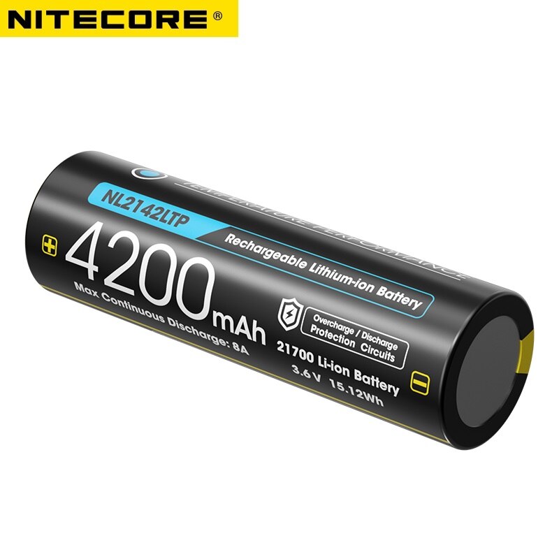 NITECORE NL2142LTP 4200mAh 3.6V 8A High Discharge -40°C low temperature resistant high performance 21700 Li-ion Battery