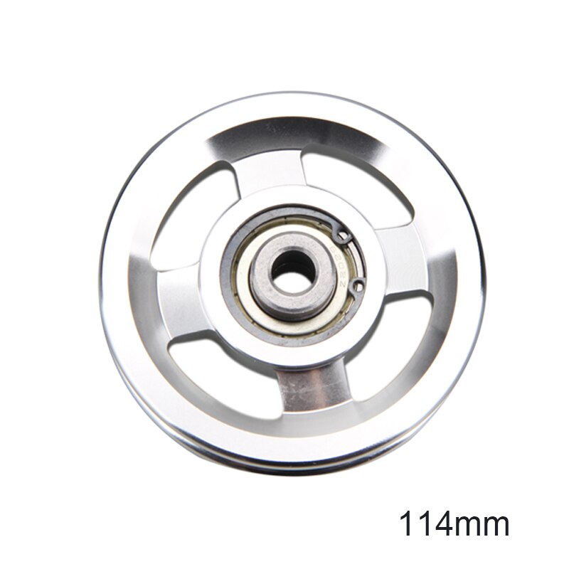 1 Piece Universal Aluminum 73mm/88mm/95mm/110mm/114mm Diameter Pulley Wheel Lift Heavy Load Fitness Gym Equipment: 114 MM
