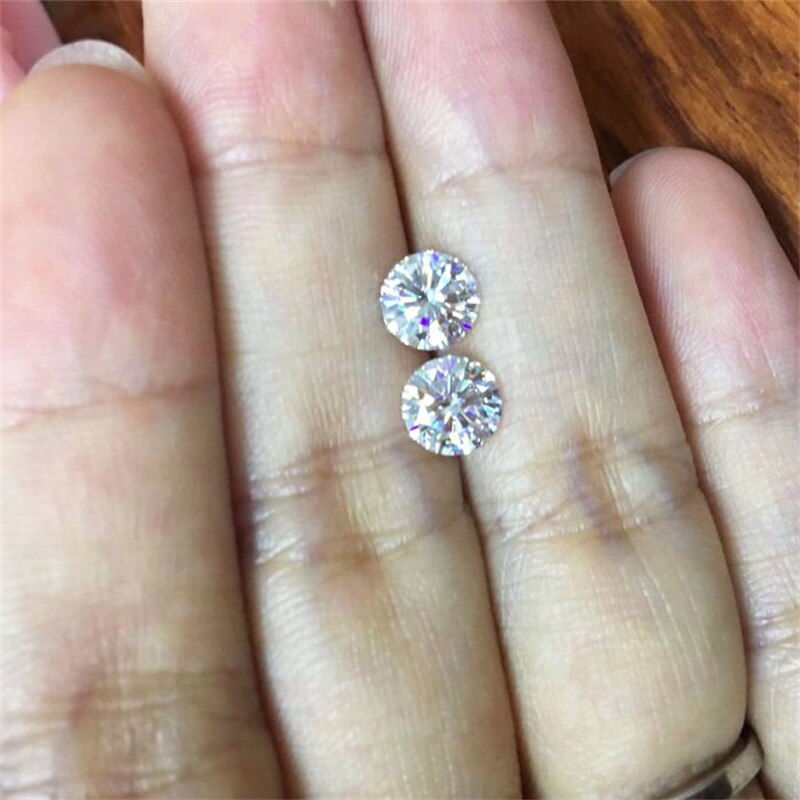 Teste positivo oferta certificado melhor qualidade atacado preço 0.8ct 6mm ij cor vvs 3ex redondo corte brilhante moissanite para anel