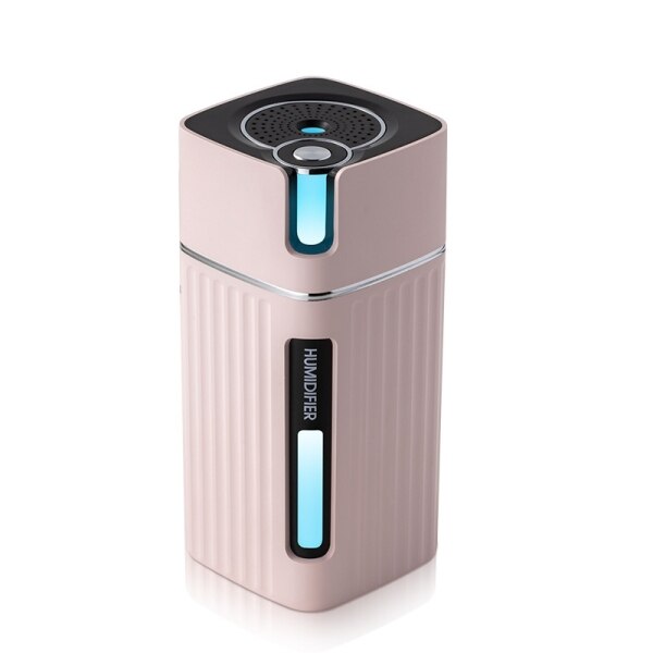 Humidificateur USB bureau maison voiture muet Portable coloré purificateur d'air: Rose