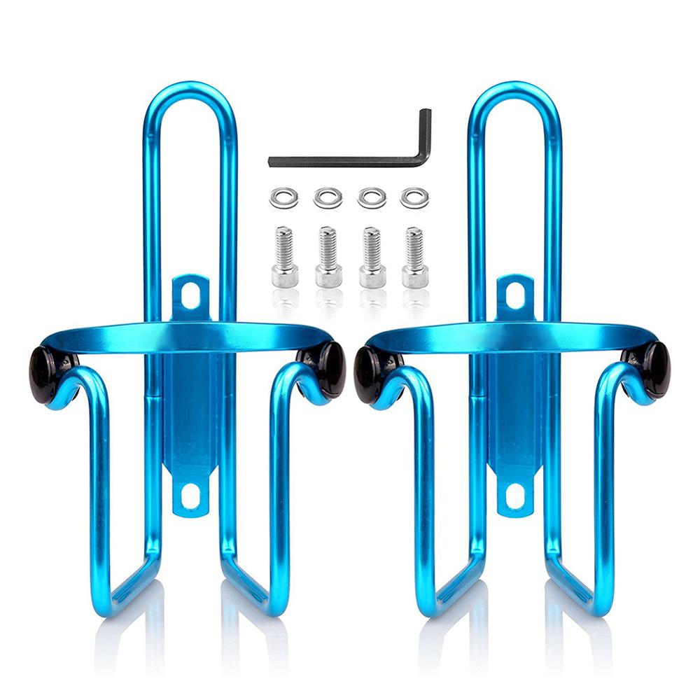 1Pcs Volledige 4 Kleuren Aluminium Fiets Bidonhouder Mtb Racefiets Fles Houder Ultra Licht Cyclus apparatuur Matte/Li: Blauw