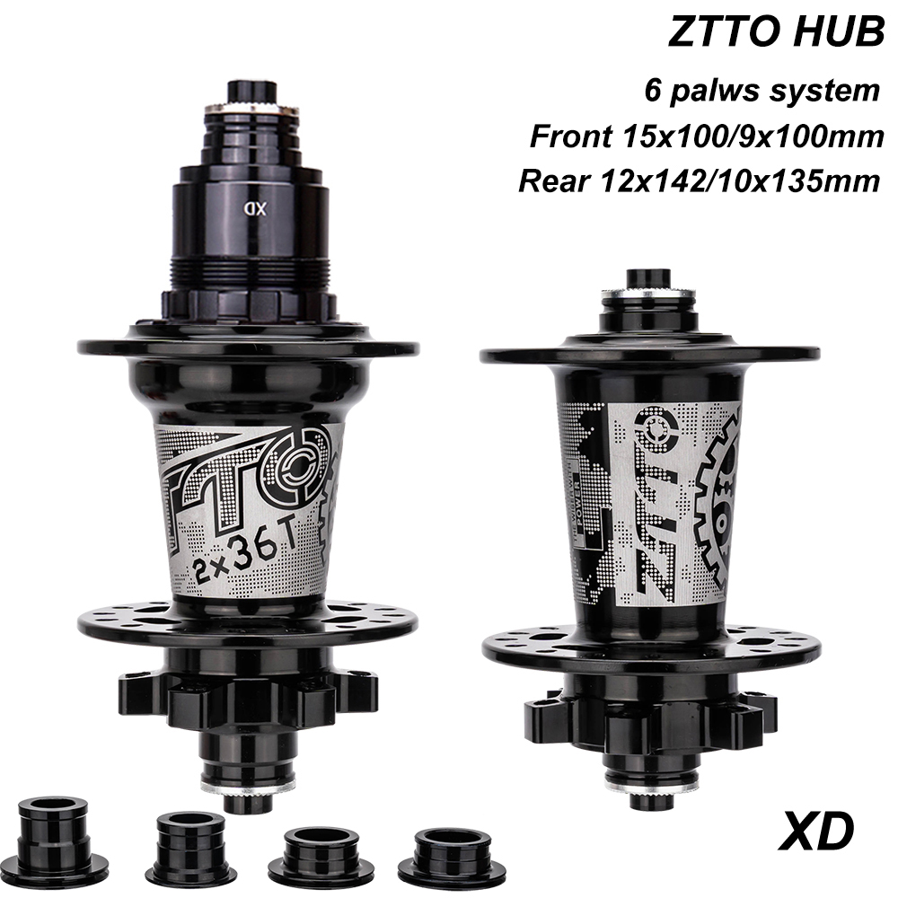 ZTTO MTB Fiets 6 Pallen Schijfremnaaf 32 Gat Hub XD/HG/MS Steekas 12x142 15x100 32H Maza QR 10x135 9x100mm Afgedicht Lager DR290: green