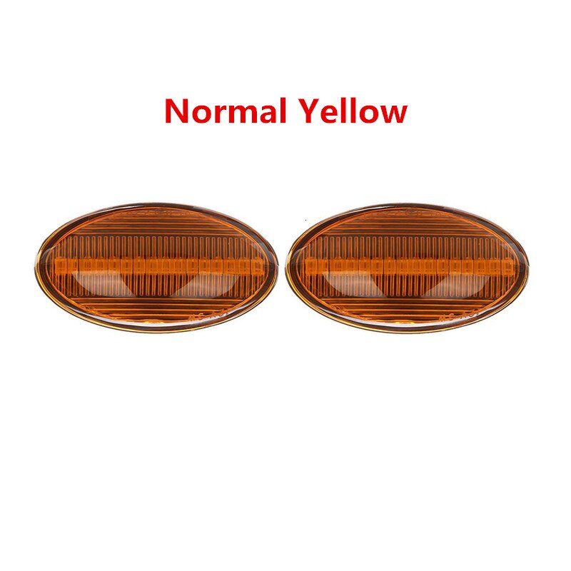 2x12 V Vloeiende Side Repeater Lamp Dynamische LED Side Marker Light Panel Lamp Fout Gratis Voor BMW MINI cooper R50 R52 R53 2002: Normal Yellow