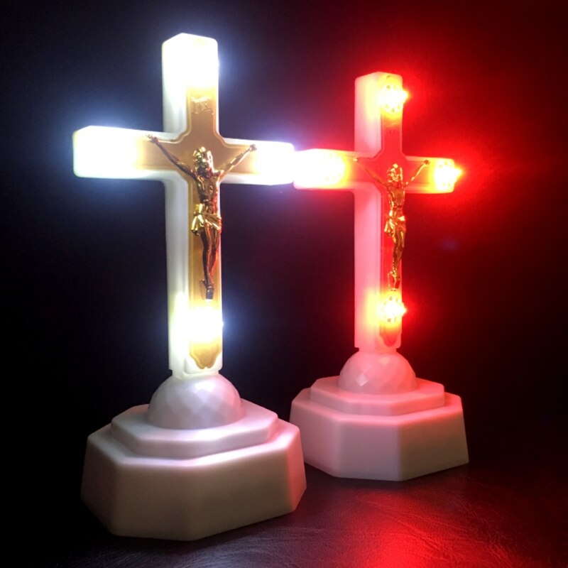 Lumière LED croix du Christ jésus Lcon, ornements de prière d&#39;église, Souvenirs d&#39;église, directe
