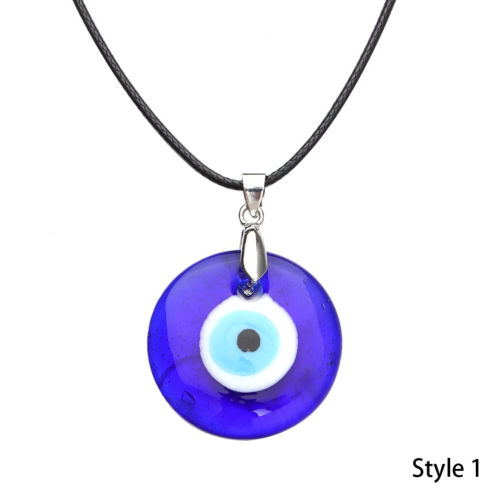 New Fashion Creative Evil Eye Pendant Necklace girocollo collana Charm amuleto collana regalo per donna uomo: Style 1