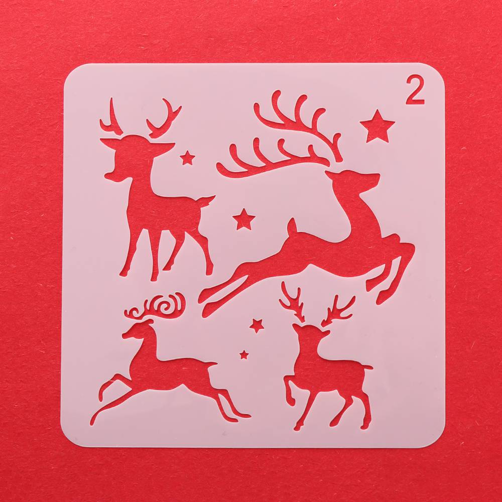 Plantillas de capas huecas para manualidades de Navidad, para pintura en pared, estampado, sello, grabador de relieve decorativo para tarjetas de papel, plantilla de flores: Style   2