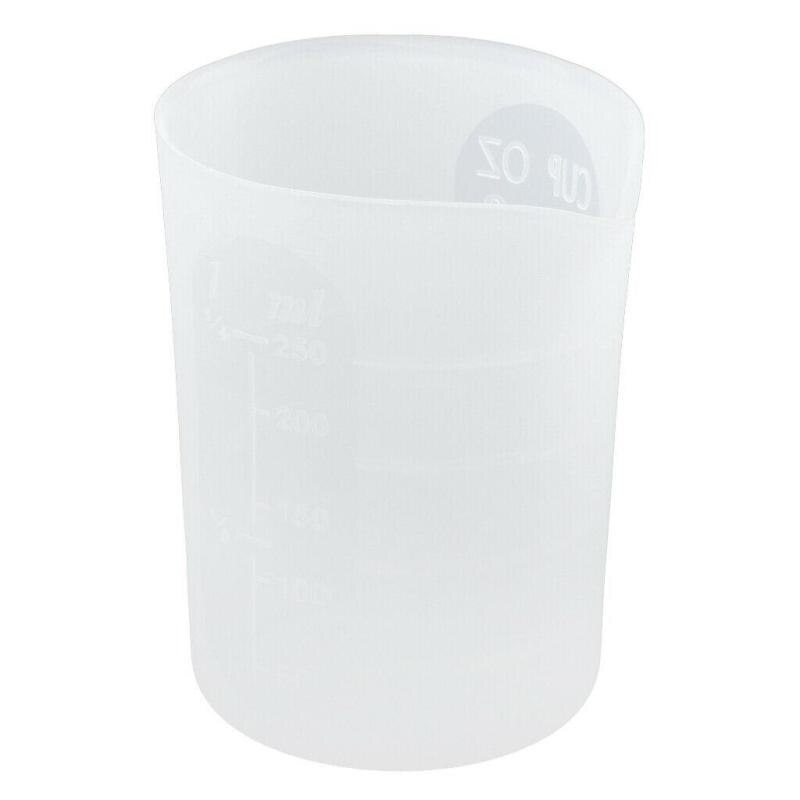 Báscula de mezcla gruesa para manualidades, vaso medidor de 250ml, taza de silicona de resina reutilizable, mezcla de epoxi, herramienta de fabricación artesanal, herramienta de joyería artesanal