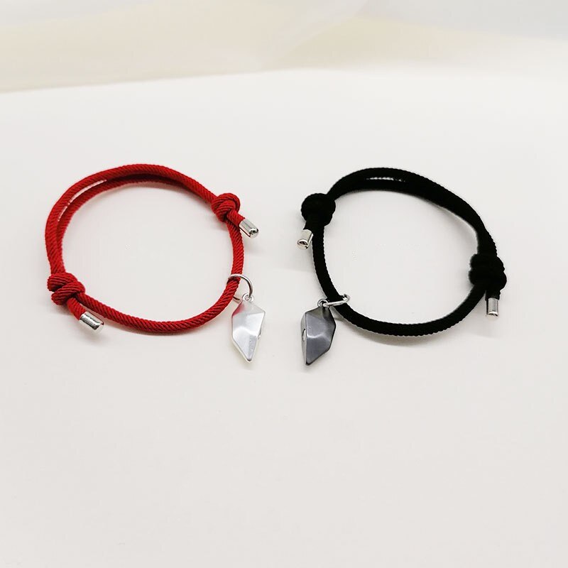 Attraktive Paar Armbinde für frauen Charme Armbinde Freundschaft Seil Geflochtene Abstand Magnetische Armbinde Liebhaber Schmuck
