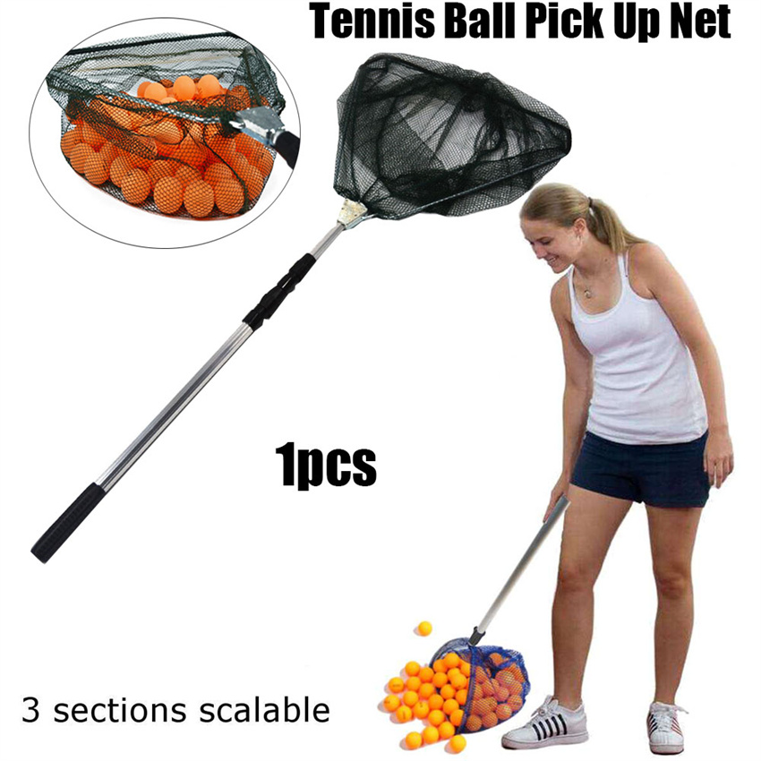 Foldable Extendable Aluminium Pole Table Tennis Ball Picker Tennis Picking Net Collection: Default Title
