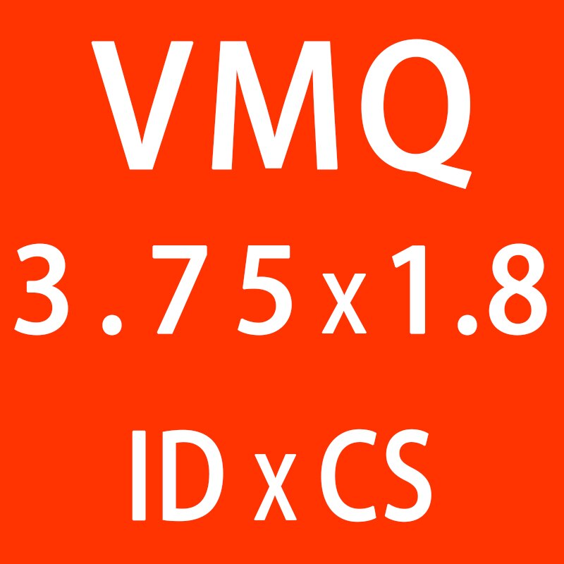 10 stk / parti silikone ringe silikone / vmq o ring 1.8mm tykkelse  id1.8/2/2.24/2.5/2.8/3.15/3.55/3.75/4mm gummi o-ring tætningspakning: Id3.75mm