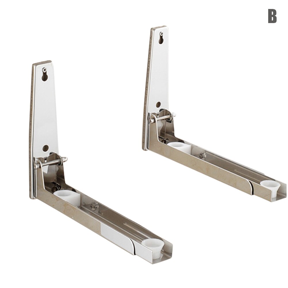 Foldable Microwave Mount Retrackable Microwave Mount Bracket 1 Pair Wall Mounted Shelf Rack K888: 2