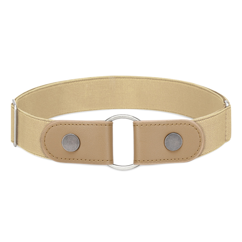 Cinturón elástico Invisible sin hebilla para mujer, pantalones vaqueros, vestido, cinturón elástico ajustable sin hebilla, No se muestra: Caqui