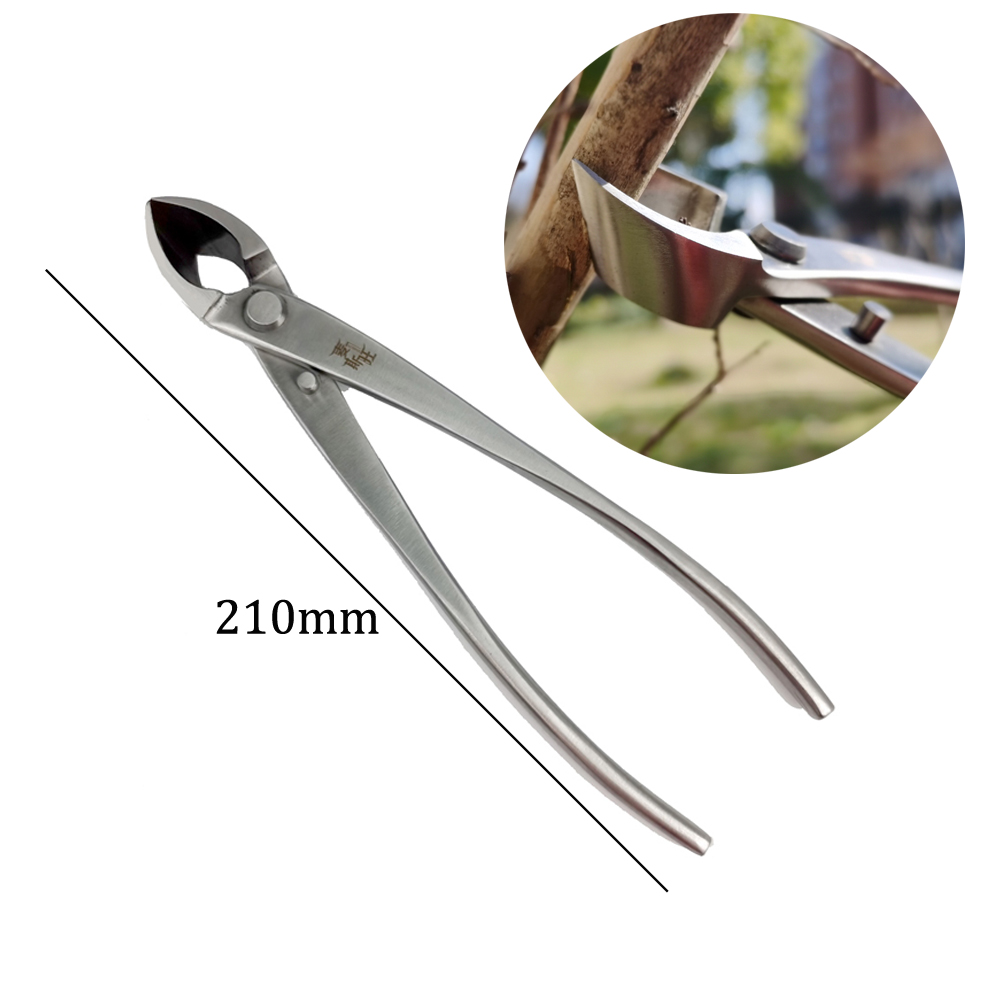 Herramienta de corte de poda de bonsái de acero inoxidable, tijeras para plantas y árboles, cortador de alambre para herramientas de poda de jardín: Grey