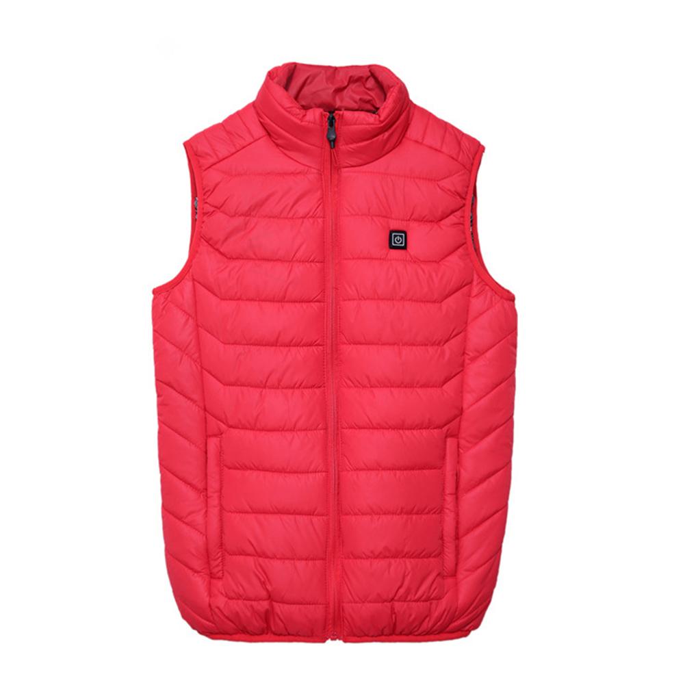 Motorfiets Vest Smart Opladen Verwarming Stand Kraag Omlaag Katoen Vest Herfst En Winter Mouwloze Jas Verwarmde Vest 5XL