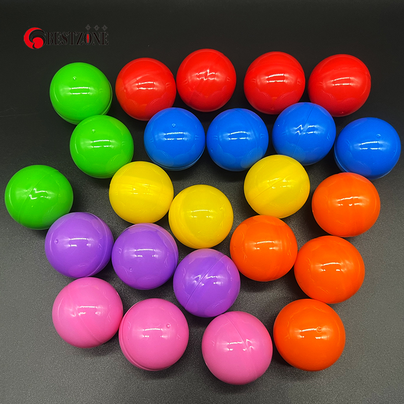 Capsules rondes en plastique PP, 100 pièces/lot, 50MM, environ 2 pouces, jouet, boule Surprise vide, peut ouvrir les enfants, pour distributeur automatique