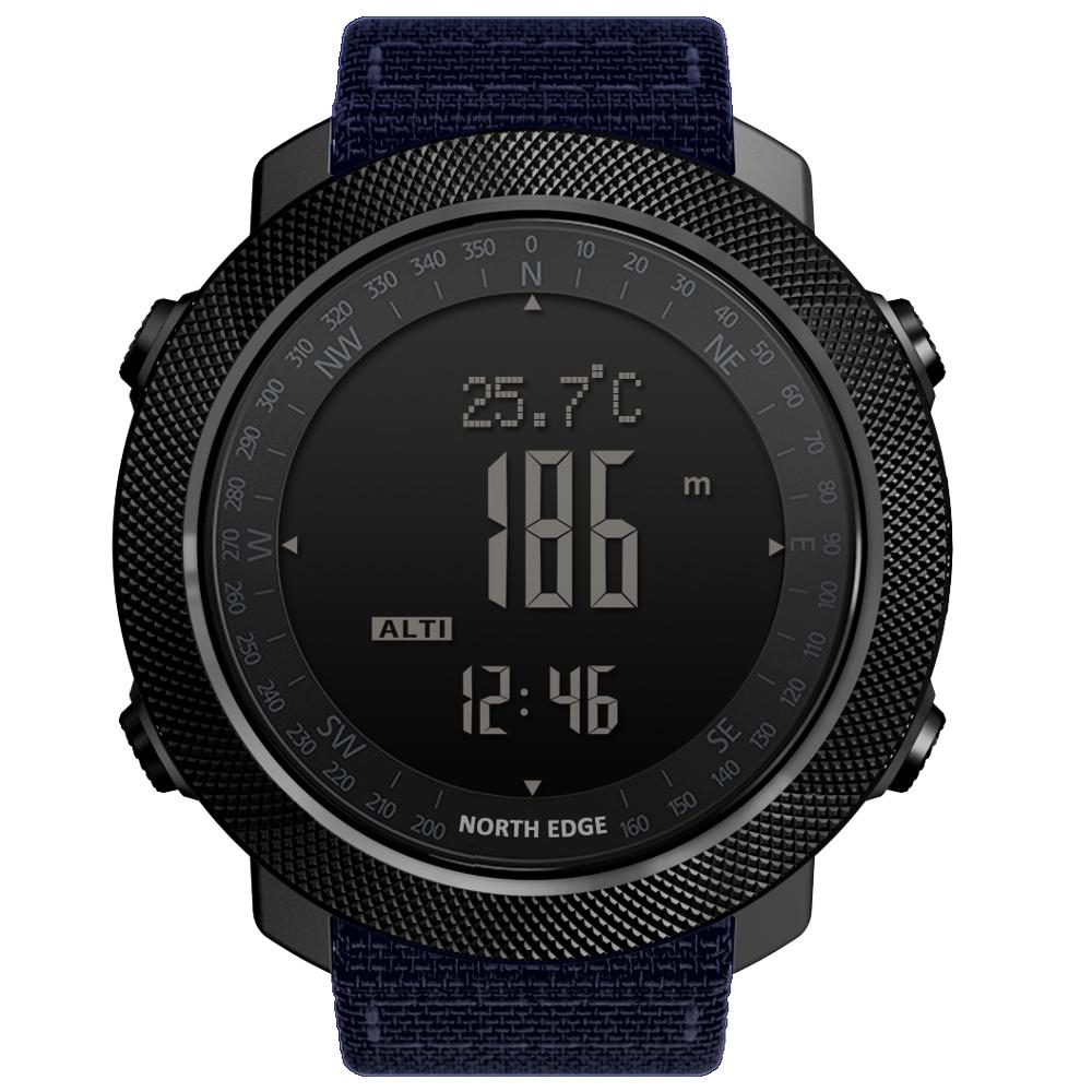 Norden Rand Smart Uhr Männer Sport Wandern Höhenmesser Tachometer Smartwatch Barometer Kompass Fitness Tracker Digitale Wearable: Blau