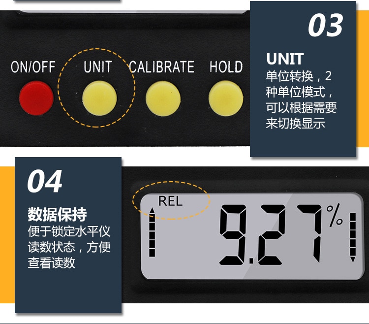Mini rapporteur numérique inclinomètre boîte de niveau électronique Base magnétique outils de mesure règle de mesure à 90 degrés
