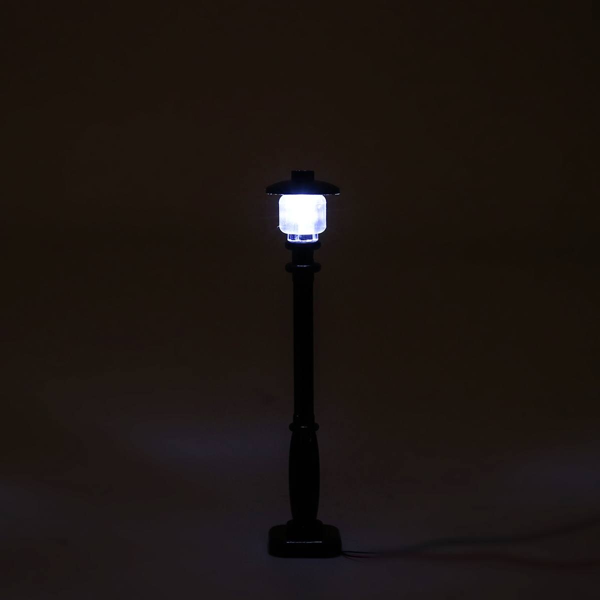 Diy Led Light Lamp Post Lantaarn Voor Street Building Winkel Modelbouw Speelgoed Bakstenen (Model Niet Inbegrepen) Universele: black cold