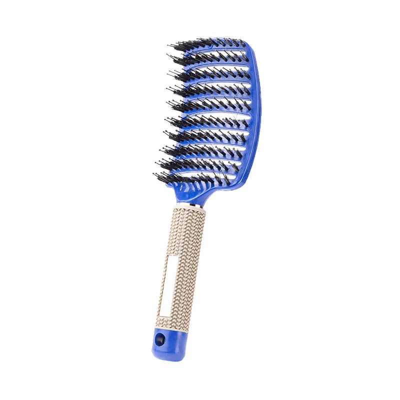 1 Uds. Cepillo de pelo Original, peine mágico para el cabello, cepillo para desenredar el cabello, peine para masaje de piojos, salón de peluquería enredado para mujeres: Azul