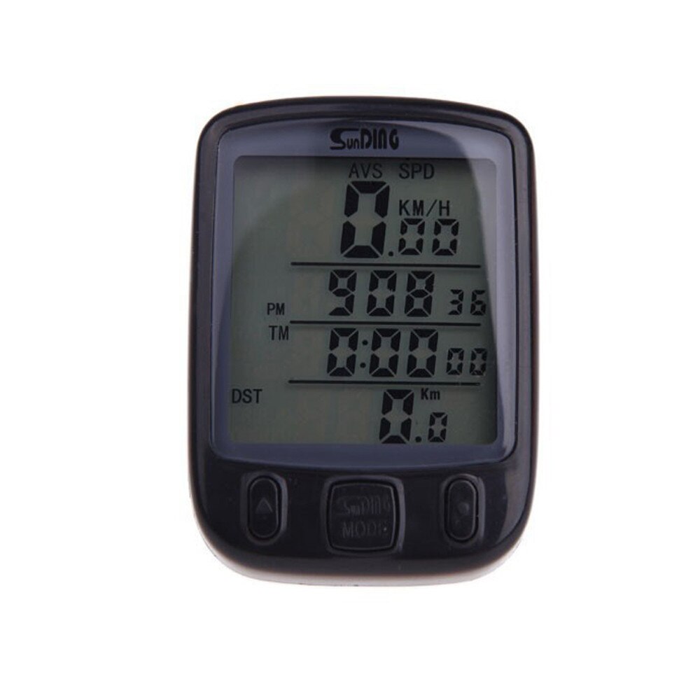 велокомпьютер Digital Speedometer Odometer LCD Waterproof Bike Bicycle Cycling Computer Speed backlight and a large display: Default Title