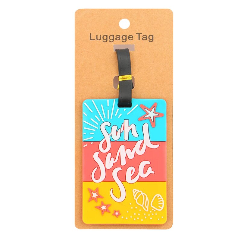 Travel Accessories Fruit food shell Luggage Tag Silica Gel Suitcase ID Addres Holder Baggage Boarding Portable Label: beach