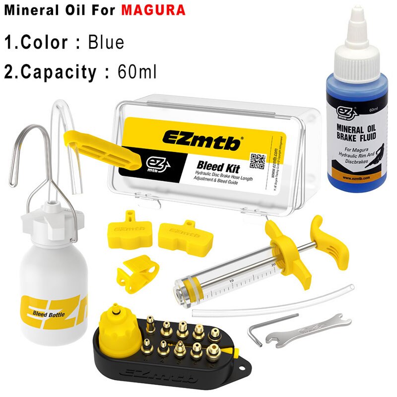 EZMTB Metal Joint Bleed Kit Bike Hydraulic Disc Brake Tool Mineral Oil For shimano/magura/sram/avid/tektro/hayes/giant/formula