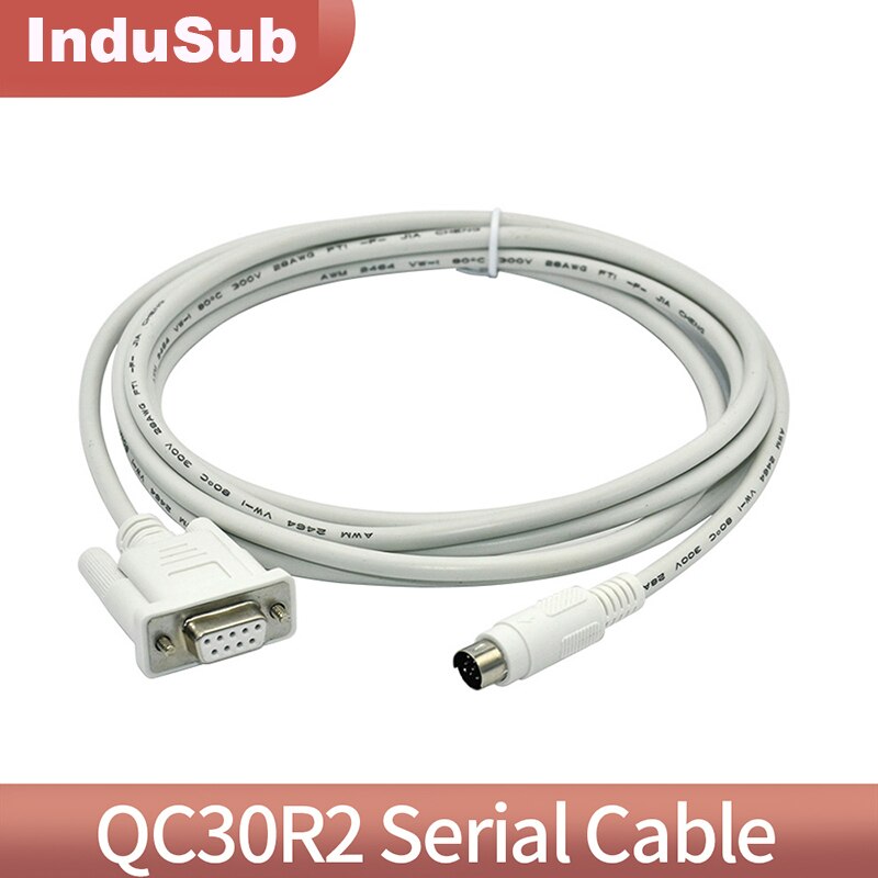 Serial Cable QC30R2 Suitable RS232 Q Series PLC Programming Data Cable DB9 9pin Female Round DB 8 pin