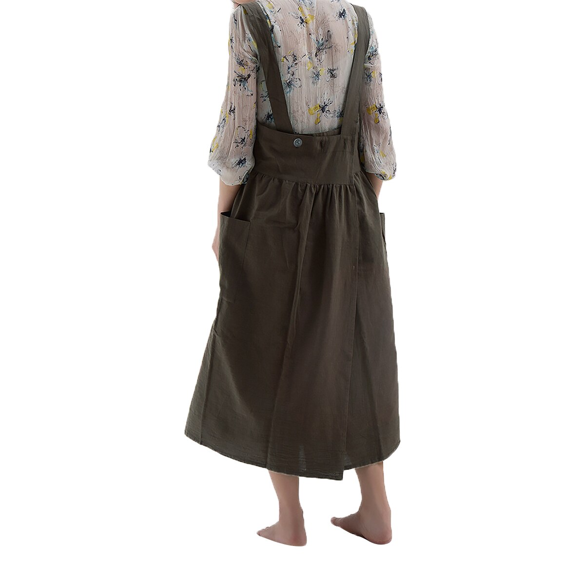 AA Adults Apron, Solid Color Adjustable Sleeveless Housekeeping Apron Cooking Accessories