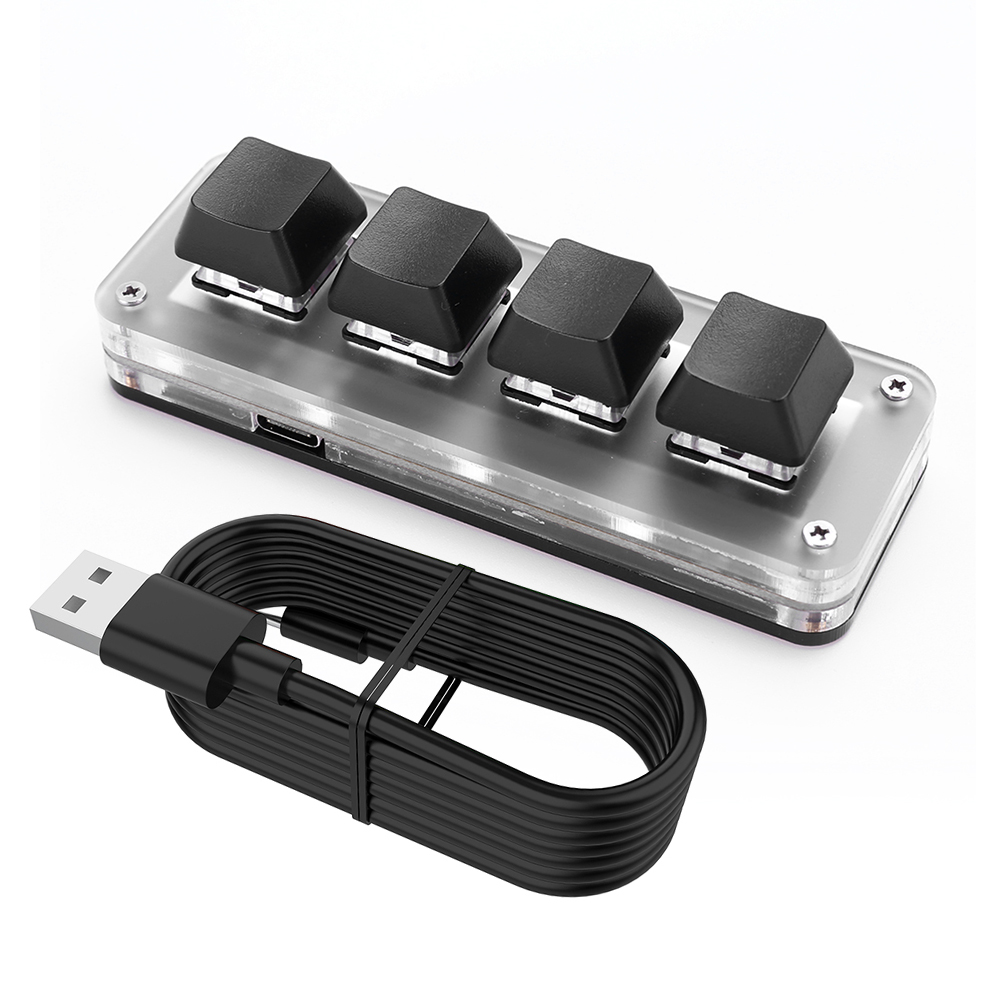 3 klawisze 1 pokrętło/4 klawisze Mini mechaniczna klawiatura BT RGB przewodowa USB mechaniczna Macropad czerwone przełączniki dla graczy/projektów/dyдаownika wideo: Olive