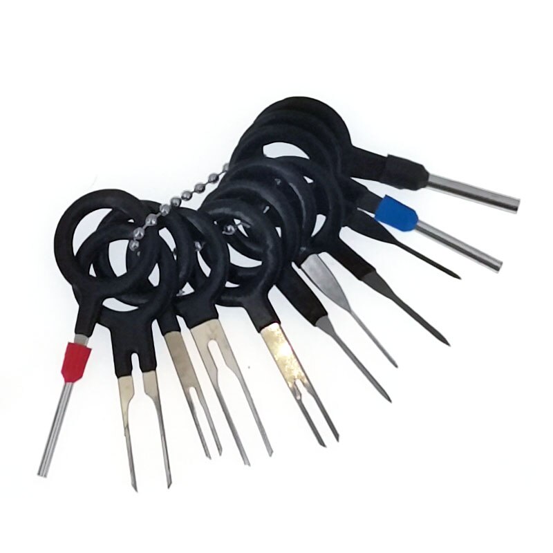 11PCS Automotive Plug Terminal Removal Tool Car Electrical Wire Crimp Connector Pin Extractor Kit Key Pin Removal Tool