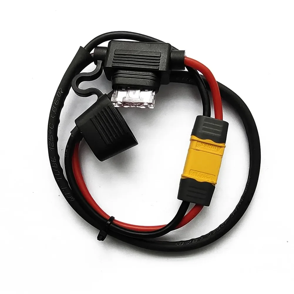 Electric Bicycle Battery Power Cable E-bike Lithium Battery Controller Fuse Waterproof Power Cord 14AWG XT60 Discharge Wire