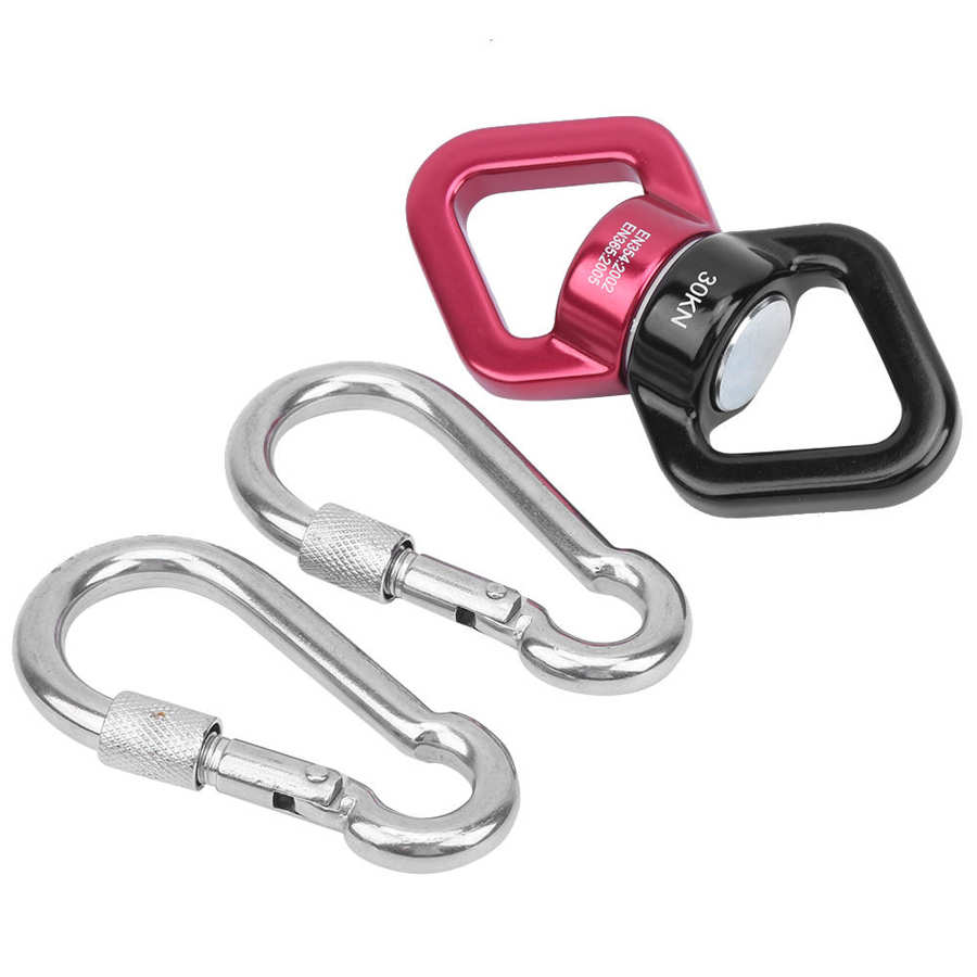 Outdoor Rock Climbing Yoga Rotating Ring Universal Climbing Hanging Wheel Swing Connector Safety Climbing Connector Buckle