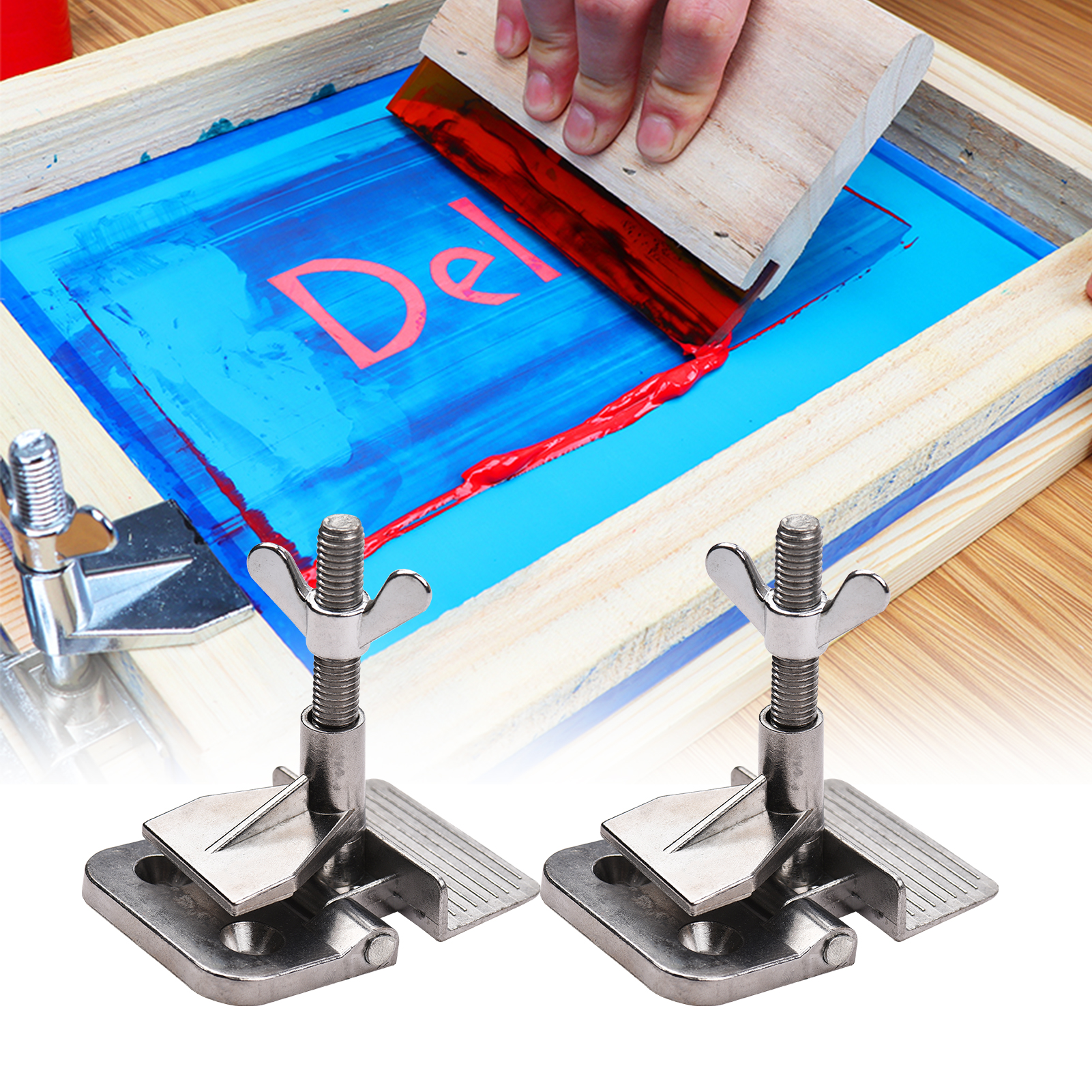 Screen Printing Starter Tools Kit with 50pcs Disposable Gloves Transparency Film Roll Dust Sticky Mat Fixed Position Plate