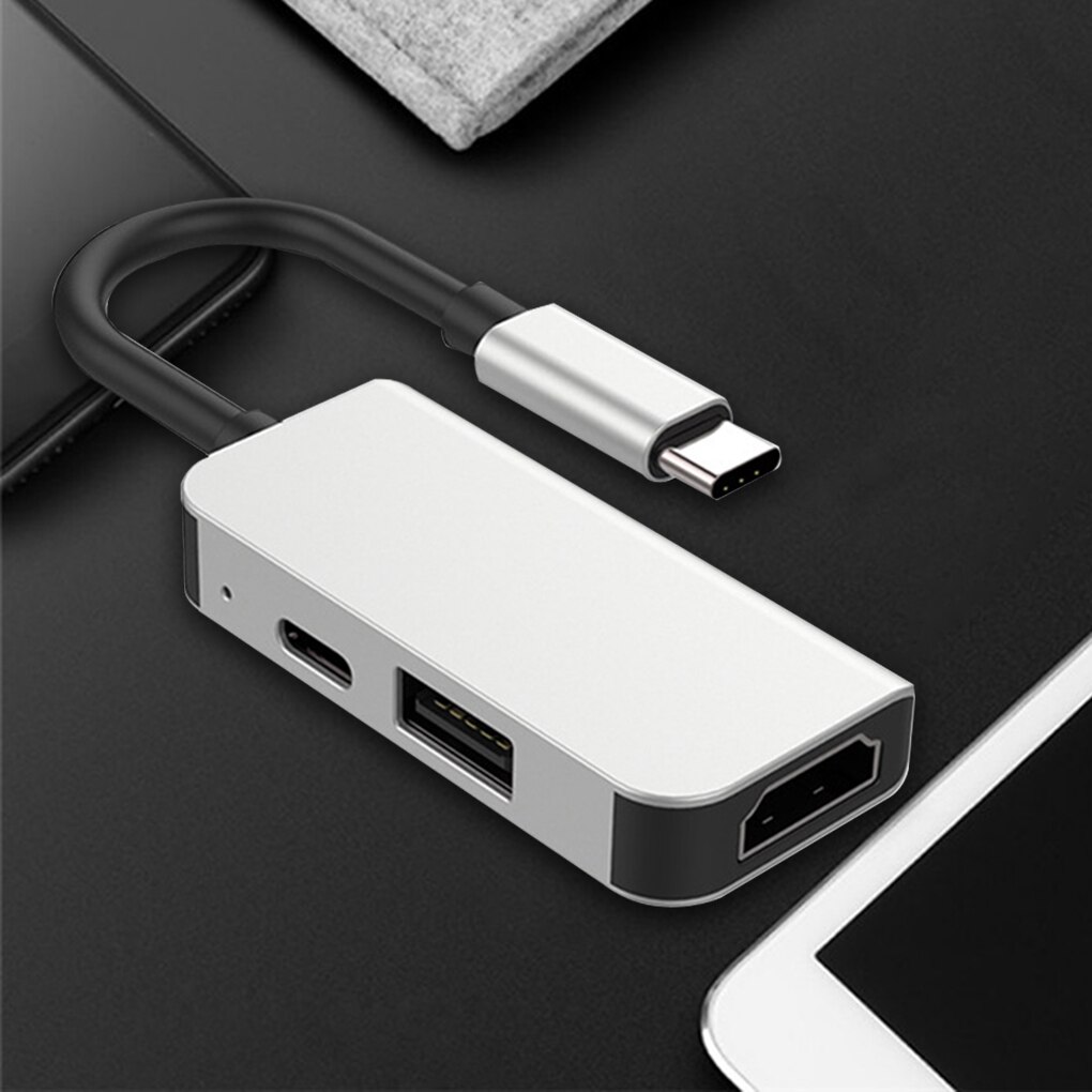 USB typ C 3.1 robić HD 2 USB 3.0 stacja dokująca 3 w 1 USB C Centrum adapter 4K wideo PD konwerter ładowania dla Macbook/zawodowiec