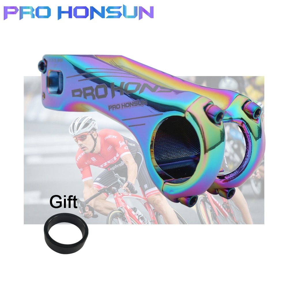 HONSUN 70-90MM Rainbow MTB Bike Stem 31.8*28.6MM Road Bicycle Stem Aluminum Alloy CNC XC MTB AM Bicycle Handlebar Stem Bike Part