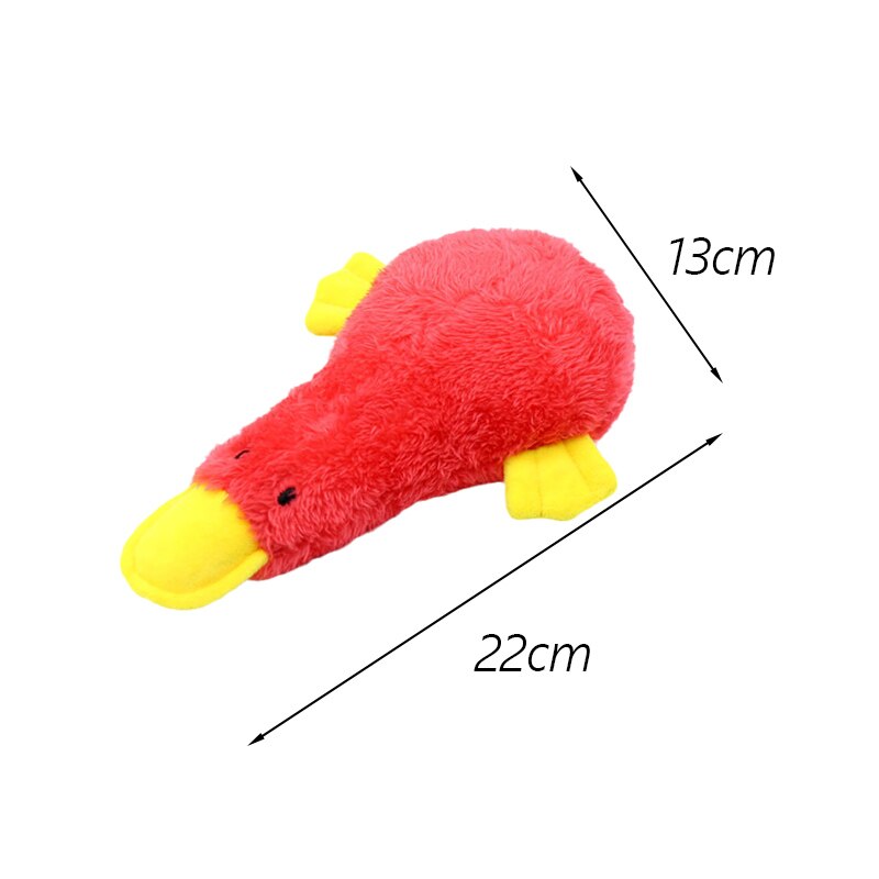 Teeth Cleaning Pet Dog Chew Toys for Small Medium Dogs French Bulldog Pug Squeaky Puppy Cat Plush Toy masoctas Shop Accessorios: Red Duckling