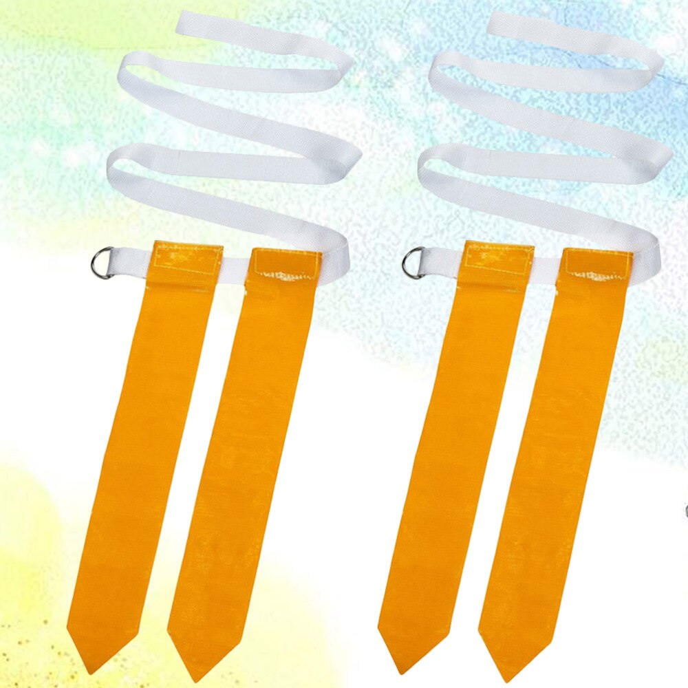 2pcs Adults American Football Waist Belt Flag Rugby Game Streamer Accessories for Touch Games Practices Training (White Waist Be: Yellow