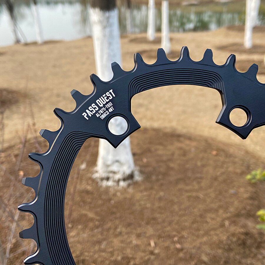 Passquest 110 bcd vierklauw is geschikt voor sram apex enkelvoudige schijfketting, stabiele kettingstabilisator, positieve en negatieve tanden.