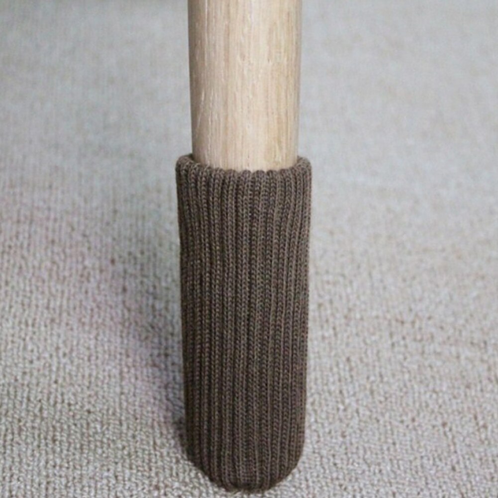 4Pcs Bescherming Vloer Breien Dikker Cover Stoel Been Sokken Protector Meubels Voeten Mouwen Tafel Anti-slip