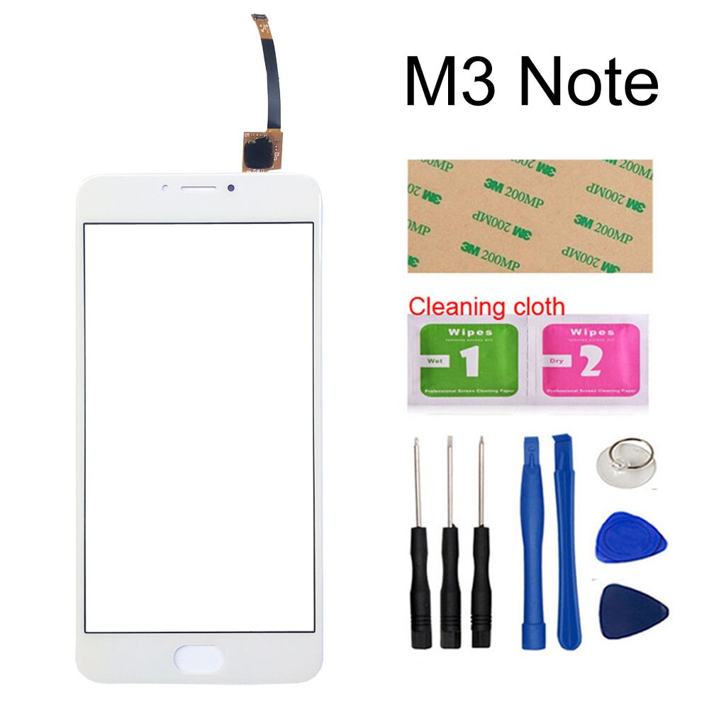 5.5&#39;&#39; Touch screen For Meizu M5 Note M3 Note M681H M6 Note Touch Screen Digitizer Sensor Glass Panel Replacement: M3 Note White Tool