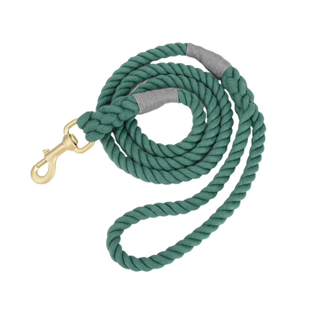 Pet Traction Rope Eco-friendly Dog Strap Woven Anti-scape Long-lasting Walking Dog Leash Rope: Dark Green