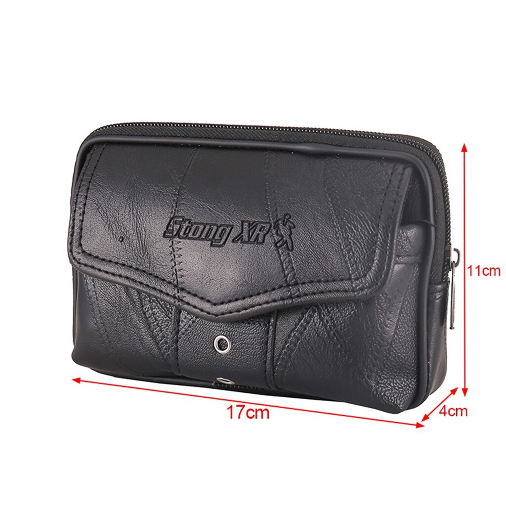 Mode Neutrale Effen Kleur Hasp Riem Bag Heuptas Telefoon Tas Kaart Pakket