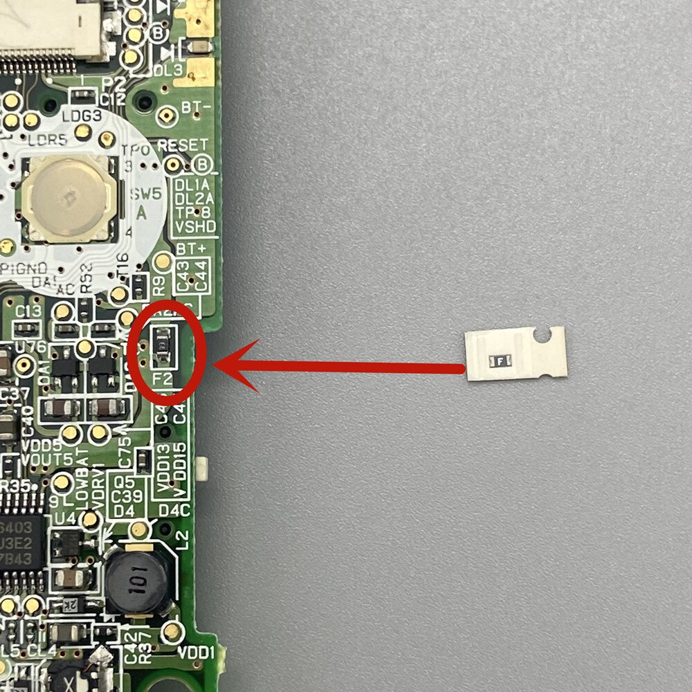 Fusible de réparation de carte mère pour console de jeu GBA SP, , F1 F2