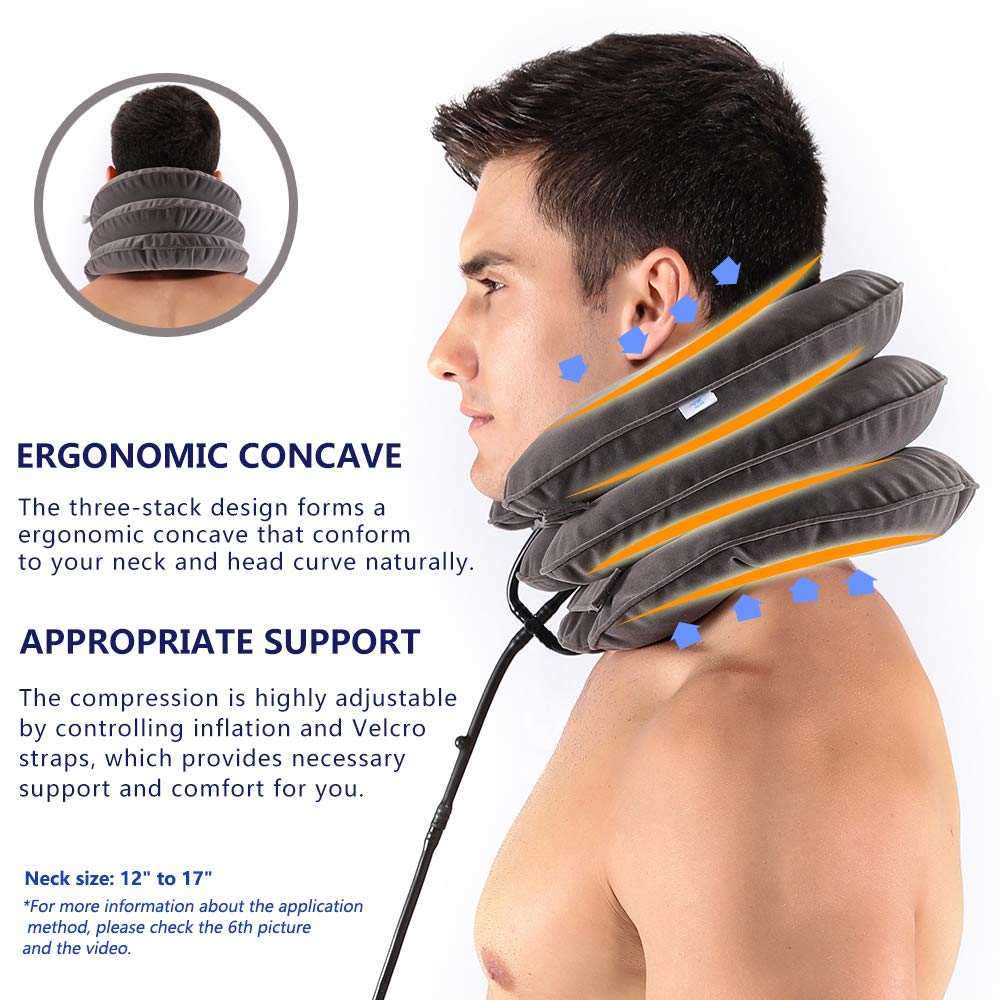 Cou tracteur gonflable Air dispositif de Traction cervicale soutien oreiller collier vertèbre orthopédie Massage Relaxation orthèse