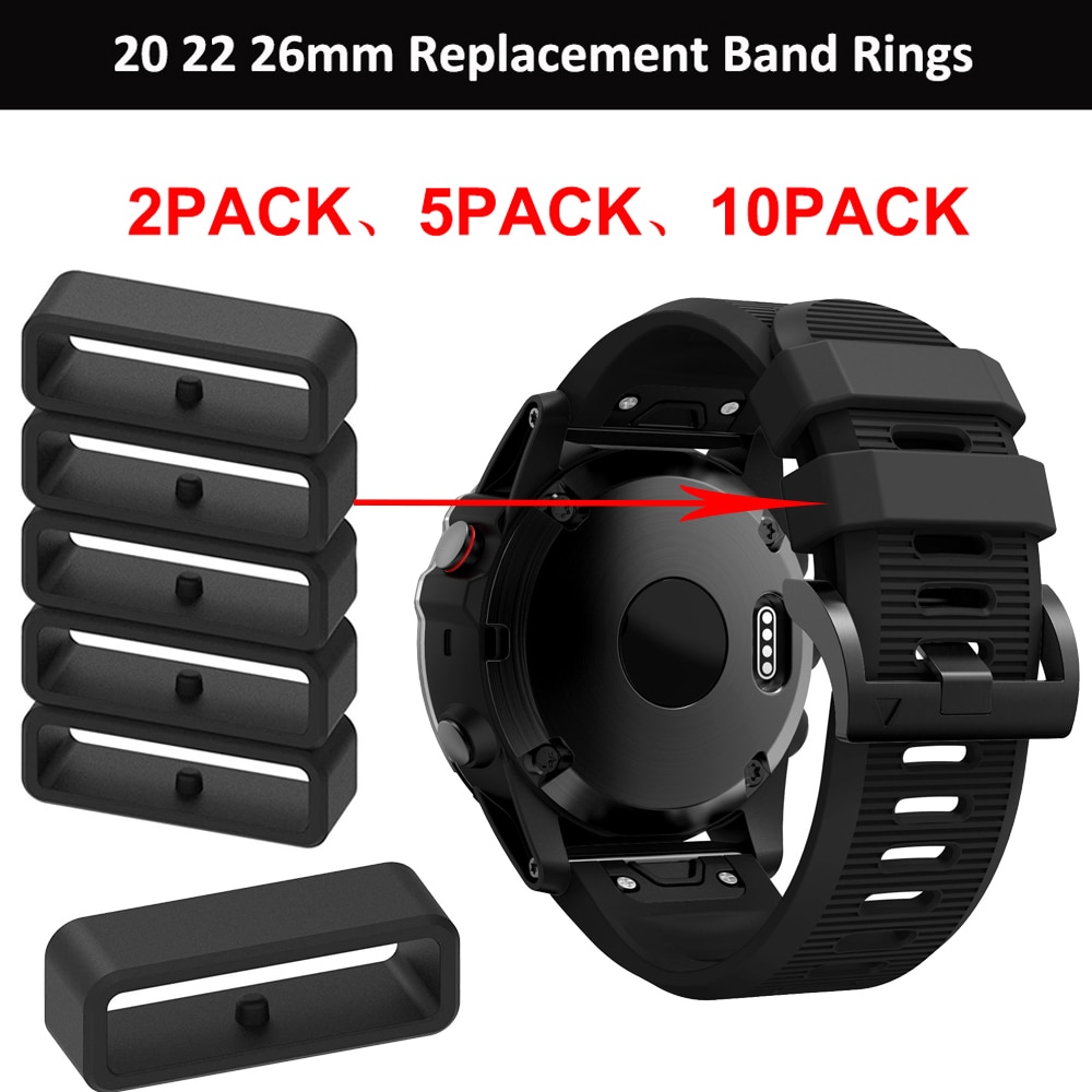 Uhr band keeper für Garmin Fenix6 6S 6X silikon Gummi ring ersatz armbänder schnalle halter für Fenix 5X 6X 20 26mm schleife