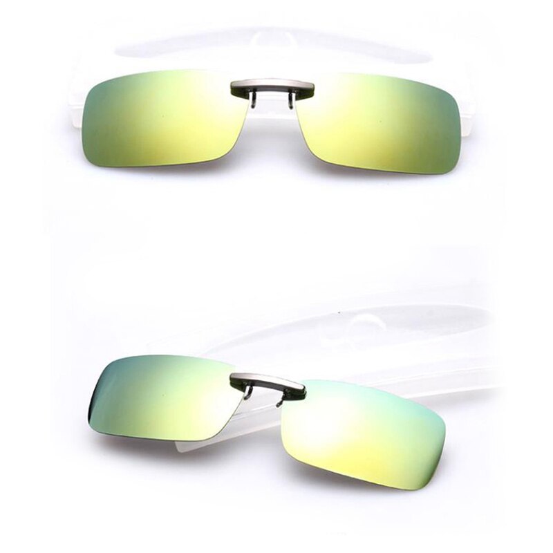 Men's Women's Polarized Day Night Vision Clip On Lens Glasses Sunglasses K3NF